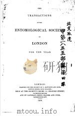 THE TRANSACTIONS OF THE ENTOMOLOGICAL SOCIETY OF LONDON 1878 PDF电子版封面