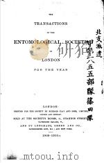 THE TRANSACTIONS OF THE ENTOMOLOGICAL SOCIETY OF LONDON  1909（ PDF版）