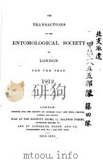 THE TRANSACTIONS OF THE ENTOMOLOGICAL SOCIETY OF LONDON 1912 PDF电子版封面