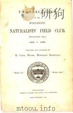 TRANSACTIONS OF THE WOOLHOPE NATURALISTS‘FIELD CLUB  1852-1865（ PDF版）