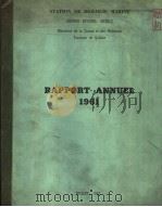 STATION DE BIOLOGIE MARINE RAPPORT ANNUEL 1961 1962 PDF电子版封面
