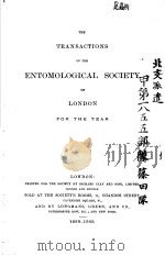 THE TRANSACTIONS OF THE ENTOMOLOGICAL SOCIETY OF LONDON  1899（ PDF版）