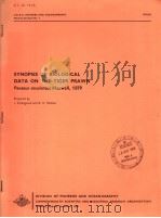 SYNOPSIS OF BIOLOGICAL DATA ON THE TIGER PRAWN PENAEUS ESCULENTUS HASWELL,1879 1969 PDF电子版封面