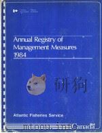 ANNUAL REGISTRY OF MANAGEMENT MEASURES 1984 PDF电子版封面