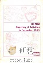 ICLARM DIRECTORY OF ACTIVITIES TO DECEMBER 1993（ PDF版）