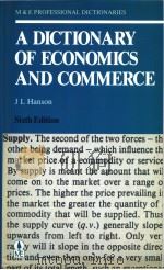 A DICTIONARY OF ECONOMICS AND COMMERCE SIXTH EDITION PDF电子版封面 0712104305 J.L.HANSON