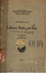 CALIFORNIA SHARKS AND RAYS FISH BULLETIN NO.75 PDF电子版封面 PHIL M.ROEDEL WM.ELLIS RIPLEY