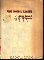 FINAL CONTROL ELEMENTS CONTROL VALVES OF THE SEVENTIES（ PDF版）