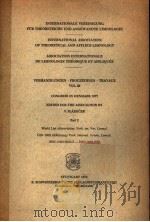 INTERNATIONALE VEREINIGUNG FUR THEORETISCHE UND ANGEWANDTE LIMNOLOGIE VOL.20 PART 2 PDF电子版封面
