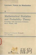 MATHEMATICAL STATISTICS AND PROBABILITY THEORY（ PDF版）