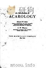 AN INTRODUCTION TO ACAROLOGY PDF电子版封面 W.BAKER G.W.WHARTON