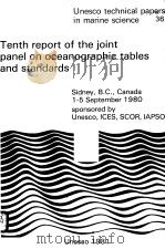 TENTH REPORT OF THE JOINT PANEL ON OCEANOGRAPHIC TABLES AND STANDARDS UNESCO TECHNICAL PAPERS IN MA PDF电子版封面