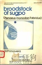 BROODSTOCK OF SUGPO PDF电子版封面 J.H.PRIMAVERA
