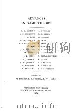 ADVANCES IN GAME THEORY PDF电子版封面