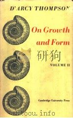 ON GROWTH AND FORM VOLUME 2 PDF电子版封面 D’ARCY WENTWORTH THOMPSON