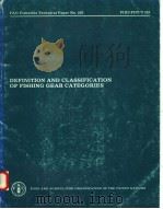 DEFINITION AND CLASSIFICATION OF FISHING GEAR CATEGORIES  FAO FISHERIES TECHNICAL PAPER NO.222（ PDF版）