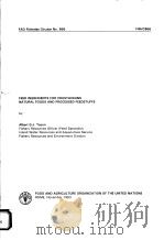 FEED INGREDIENTS FOR CRUSTACEANS NATURAL FOODS AND PROCESSED FEEDSTUFFS  FAO FISHERIES CIRCULAR NO.8（ PDF版）