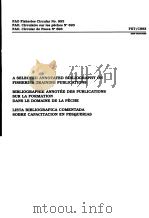 A SELECTED ANNOTATED BIBLIOGRAPHY ON FISHERIES TRAINING PUBLICATIONS  FAO FISHERIES CIRCULAR NO.893（ PDF版）