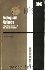 ECOLOGICAL METHODS WITH PARTICULAR REFERENCE TO THE STUDY OF INSECT POPULATIONS PDF电子版封面 0412157608 T.R.E.SOUTHWOOD