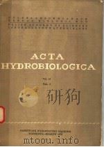 ACTA HYDROBIOLOGICA VOL.15 FASC.3 PDF电子版封面