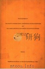 PROCEEDINGS OF THE FOURTH INTERNATIONAL CONFERENCE ON SOLID SURFACES AND THE THIRD EUROPEAN CONFEREN（ PDF版）
