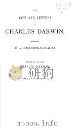 THE LIFE AND LETTERS OF CHARLES DARWIN VOL.1 PDF电子版封面