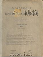 BIOLOGISCHE UNTERSUCHUNGEN  NEUE FOLGE  8（ PDF版）