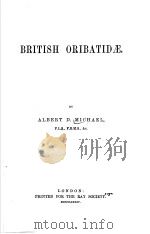 BRITISH ORIBATIDAE PDF电子版封面 ALBERT D.MICHAEL