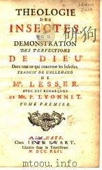 THEOLOGLE DES INSECTES,OU DEMONSTRATION 1 PDF电子版封面