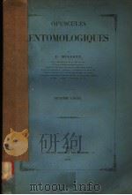 OPUSCULES ENTOMOLOGIQUES DEUXIEME GAHIER 1853 PDF电子版封面