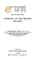A MONOGRAPH OF THE FREE AND SEMI-PARASITIC COPEPODA OF THE BRITISH ISLANDS VOL.2 PDF电子版封面 G.STEWARDSON BRADY