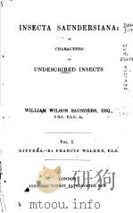 INSECTA SAUNDERSIANA:OR CHARACTERS OF UNDESCRIBED INSECTS IN THE COLLECTION VOL.1 DIPTERA PDF电子版封面