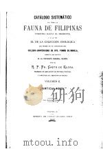 CATALOGO SISTEMATICO FAUNA DE FILIPINAS VOLUME 2 ARTICULADOS PDF电子版封面