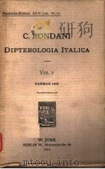 DIPTEROLOGIAE ITALICAE VOL.V 1862 PDF电子版封面