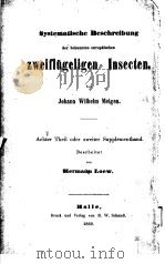 BESCHREIBUNGEN EUROPAISCHER DIPTEREN I 1869 PDF电子版封面