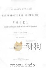 UNTERSUCHUNGEN ZUR MORPHOLOGIE UND SYSTEMATIK DER VOGEL VOL.1 1888 PDF电子版封面 MAX FURBRINGER