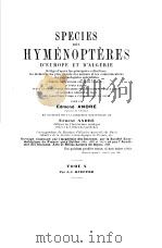 SPECIES DES HYMENOPTERES TOME X PDF电子版封面