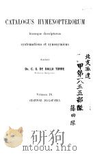 CATALOGUS HYMENOPTERORUM  VOL.9（ PDF版）