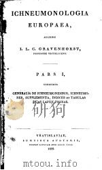 ICHNEUMONOLOGIA EUROPAEA VOL.1 1829 PDF电子版封面