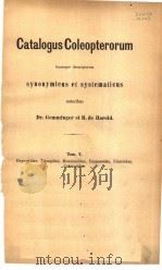 CATALOGUS COLEOPTERORUM TOME 5 PDF电子版封面