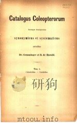 CATALOGUS COLEOPTERORUM  TOME 1（ PDF版）