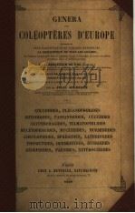 GENERA DES COLEOPTERES D‘EUROPE TOME DEUXIEME PDF电子版封面
