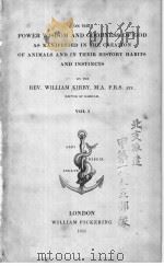 ON THE POWER WISDOM AND GOODNESS OF GOD AS MANIFESTED IN THE CREATION OF ANIMALS AND IN THEIR HISTOR PDF电子版封面