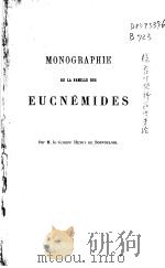 MONOGRAPHIE DE LA FAMILLE DES EUCNEMIDES SEANCE DU 23 MARS 1870 PDF电子版封面
