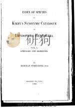 A SYNONYMIC CATALOGUE OF LEPIDOPTERA HETEROCERA MOTHS 1892 V.1 3 PDF电子版封面
