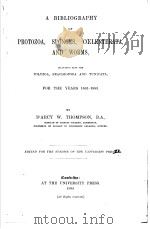 A BIBLIOGRAPHY OF PROTOZOA SPONGES CELENTERATA AND WORMS（ PDF版）
