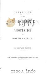 CATALOGUE OF THE TENTHREDINIDAE AND UROCERIDAE OF NORTH AMERICA PDF电子版封面