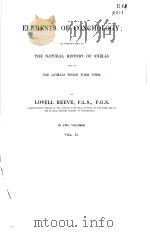 ELEMENTS OF CONCHOLOGY VOL.2 PDF电子版封面 LOVELL REEVE