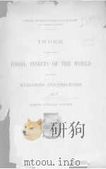 INDEX TO THE KNOWN FOSSIL INSECTS OF THE WORLD PDF电子版封面 S.H.SCUDDER