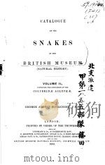 CATALOGUE OF THE SNAKES IN THE BRITISH MUSEUM VOLUME 2 PDF电子版封面